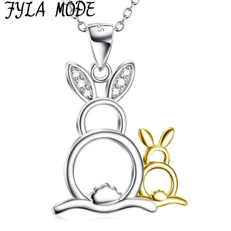 Fyla Mode Genuine 925 Sterling Silver Jewelry Animal Pendant Necklace for Women Rabbit Mother and Baby Necklace Jewelry Gift
Fyla Mode Genuine 925 Sterling Silver Jewelry Animal Pendant Necklace for Women Rabbit Mother and Baby Necklace Jewelry Gift