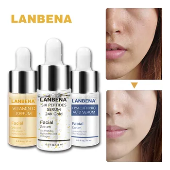 2018 LANBENA Vitamin C +Six Peptides Serum 24K Gold+Hyaluronic Acid Serum Anti Aging Wrinkle Moisturizing Whitening Skin care
2018 LANBENA Vitamin C +Six Peptides Serum 24K Gold+Hyaluronic Acid Serum Anti Aging Wrinkle Moisturizing Whitening Skin care
