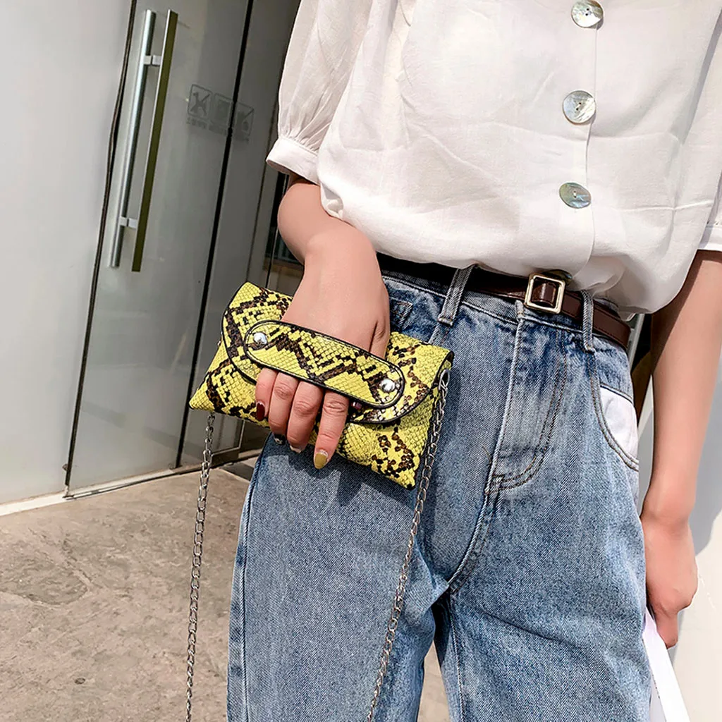 chain bag woman Serpentine Wristlet money bag Women Punk Belt Bag Purse 2019 Zipper Messenger crossbody shoulder bag sac a main
chain bag woman Serpentine Wristlet money bag Women Punk Belt Bag Purse 2019 Zipper Messenger crossbody shoulder bag sac a main