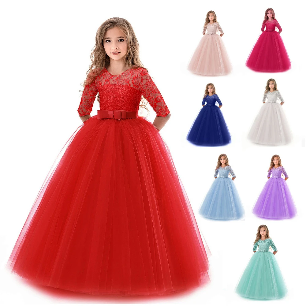 Girls Lace Half Sleeve Dress Elegant Kid Girls 3-15Yrs Dresses Tulle Lace Wedding Evening Princess Costume Children Clothing
Girls Lace Half Sleeve Dress Elegant Kid Girls 3-15Yrs Dresses Tulle Lace Wedding Evening Princess Costume Children Clothing