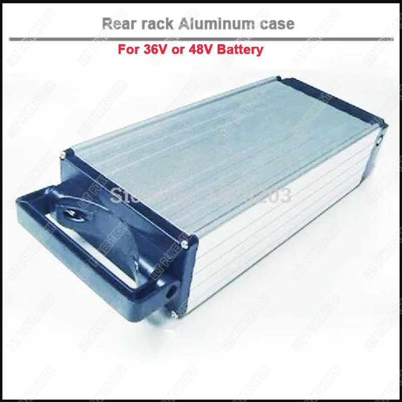 Rear rack type electric bike storage aluminum box for 48V or 36V E-bike battery aluminum case or lithium 18650 battery container
Rear rack type electric bike storage aluminum box for 48V or 36V E-bike battery aluminum case or lithium 18650 battery container