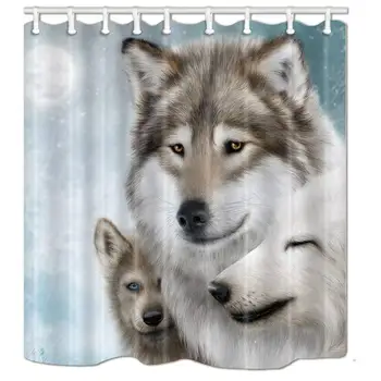 White wolves Snuggle together 69X70 inches Mildew Resistant Fabric Shower Curtain Set Fantastic Decorations Bath Curtain
White wolves Snuggle together 69X70 inches Mildew Resistant Fabric Shower Curtain Set Fantastic Decorations Bath Curtain
