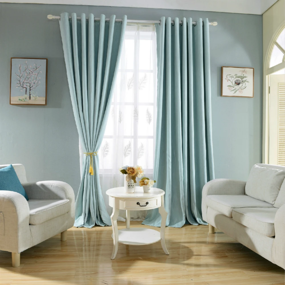 Jacquard Blue Beige Natural Cotton Shade Curtain Blackout Fabric Solid Curtains and Tulle for Living Room Luxury Hotel Bedroom
Jacquard Blue Beige Natural Cotton Shade Curtain Blackout Fabric Solid Curtains and Tulle for Living Room Luxury Hotel Bedroom