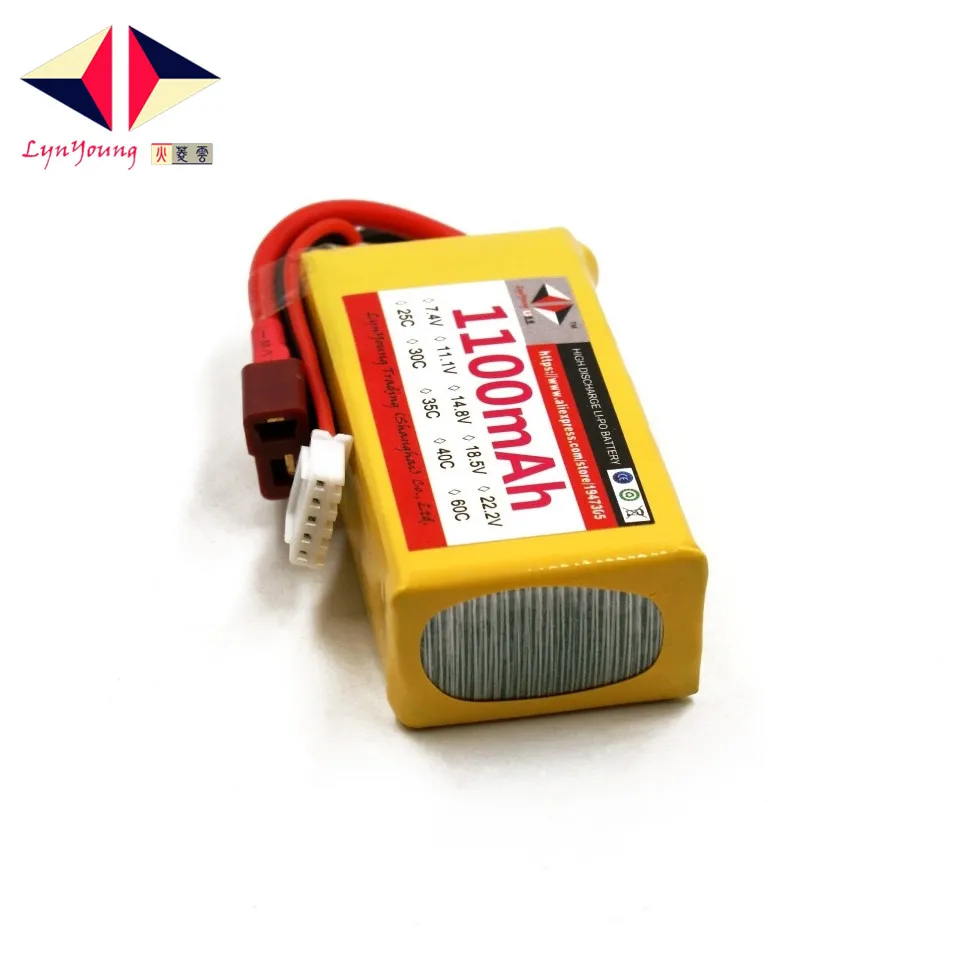 LYNYOUNG RC lipo battery 1100mAh 14.8v 4S 40C for Drone Quadcopter plane Helicopter Truck
LYNYOUNG RC lipo battery 1100mAh 14.8v 4S 40C for Drone Quadcopter plane Helicopter Truck