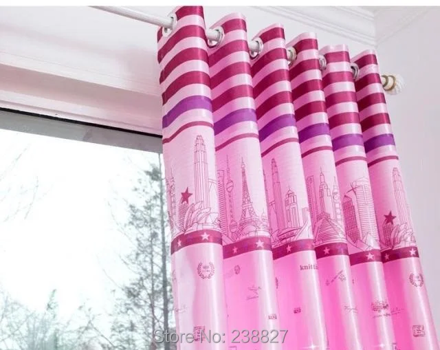 XinHuaEase Short Curtains for Kitchen on the Window Thick Blackout Curtain for the Living Room Children Bedroom Green Pink Door (1)