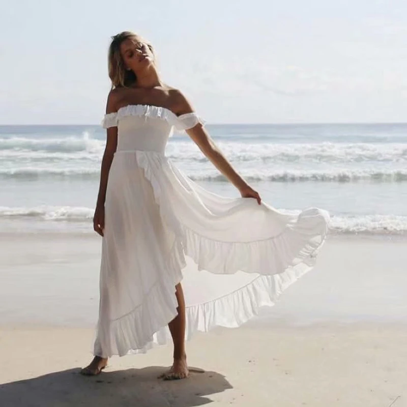 KIYUMI Dress Women Cotton Elastic Summer Dress Off Shoulder Sexy 2019 Elegant Beach Irregular Split Ruffles White Long Dress New
KIYUMI Dress Women Cotton Elastic Summer Dress Off Shoulder Sexy 2019 Elegant Beach Irregular Split Ruffles White Long Dress New