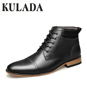 KULADA Hot Sale Men Genuine Leather Shoes Autumn Winter Fashion Men Boots Vintage Style Casual Men Lace-Up Warm Plush Zip Boots
KULADA Hot Sale Men Genuine Leather Shoes Autumn Winter Fashion Men Boots Vintage Style Casual Men Lace-Up Warm Plush Zip Boots