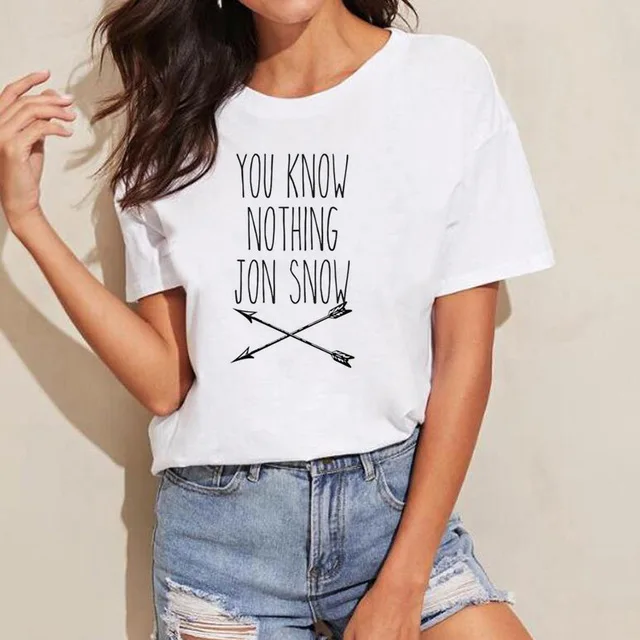 You Know Nothing Jon Snow T Shirt Game of Thrones T-Shirt GOT Jon Snow Tshirt Women Tops Movie TV Series Tshirts
You Know Nothing Jon Snow T Shirt Game of Thrones T-Shirt GOT Jon Snow Tshirt Women Tops Movie TV Series Tshirts