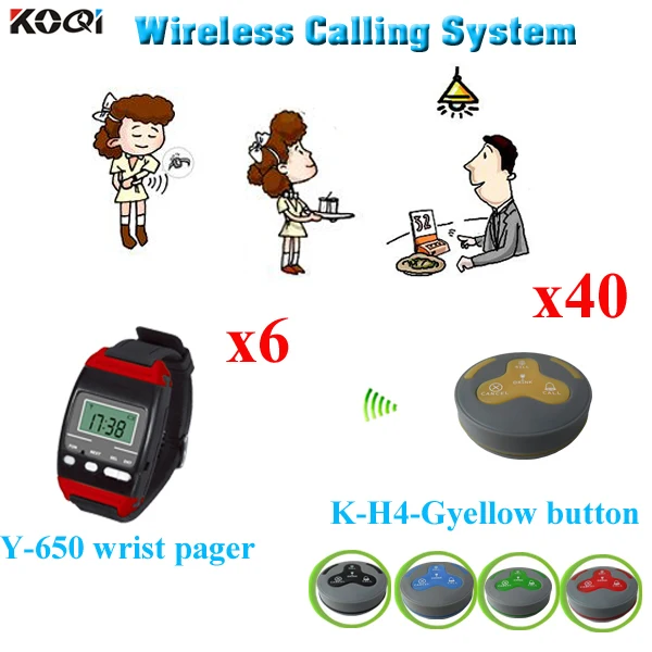 Wireless Restaurant Call System Amazing Best Price About Restaurant Pager ( 6pcs Watch Pager + 40pcs Call Buzzer Bell)
Wireless Restaurant Call System Amazing Best Price About Restaurant Pager ( 6pcs Watch Pager + 40pcs Call Buzzer Bell)