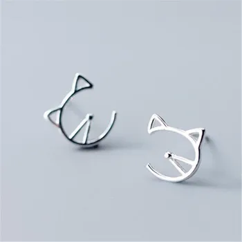 Hypoallergenic Cute Cat Stud Earring for Women Silver Color Earring Pendientes Mujer EH821
Hypoallergenic Cute Cat Stud Earring for Women Silver Color Earring Pendientes Mujer EH821