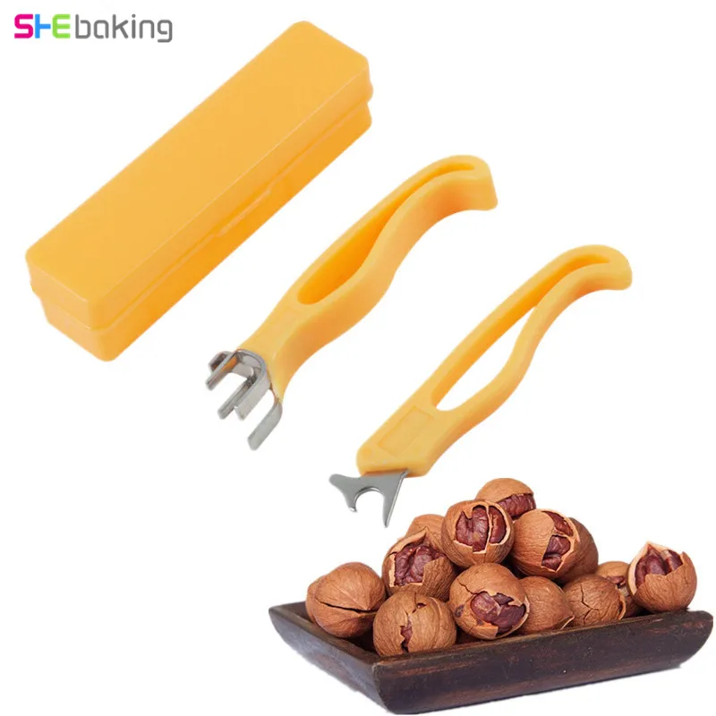 Shebaking 2pc/set Multi-function Nut Cracker Pecan Nut Opener Tools Plastic+Stainless Steel Walnut Sheller Home Kitchen Tools
Shebaking 2pc/set Multi-function Nut Cracker Pecan Nut Opener Tools Plastic+Stainless Steel Walnut Sheller Home Kitchen Tools