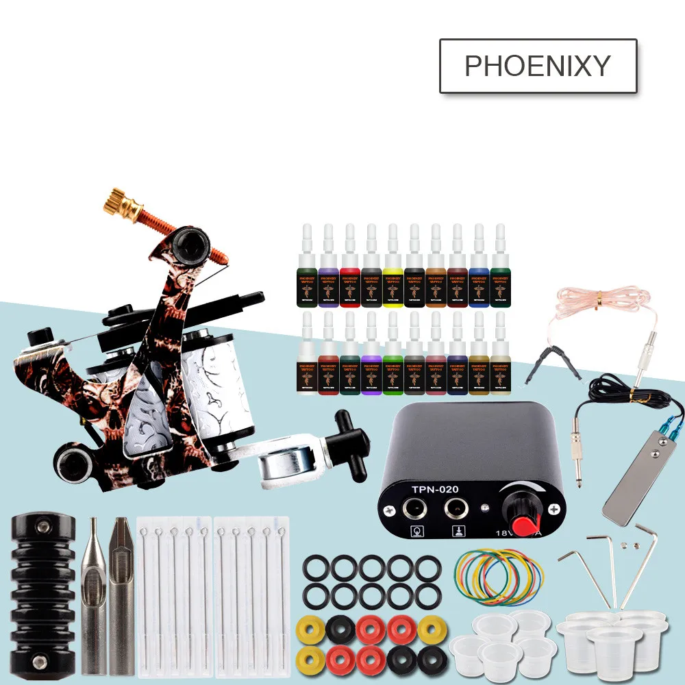Starter Tattoo Kit One Tattoo Machine Gun Immortal Inks Set Power Supply Grips Body Art Set Tattoo Permanent Makeup Tattoo Set
Starter Tattoo Kit One Tattoo Machine Gun Immortal Inks Set Power Supply Grips Body Art Set Tattoo Permanent Makeup Tattoo Set