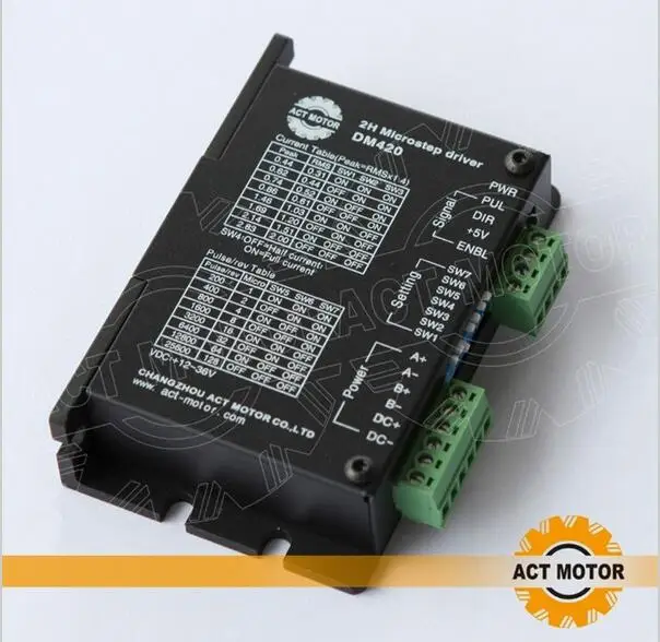 Top Quality! ACT Stepper Motor Driver DM420 36V 1.7A 128Micro 3D Printer CNC Router for Nema11 16 17 Stepper Motor
Top Quality! ACT Stepper Motor Driver DM420 36V 1.7A 128Micro 3D Printer CNC Router for Nema11 16 17 Stepper Motor