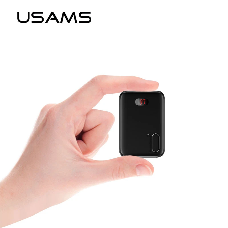 USAMS 10000mAh Mini Power Bank Dual USB Powerbank Portable Phone Chargers External Battery USB Charger Banks wit LED Display
USAMS 10000mAh Mini Power Bank Dual USB Powerbank Portable Phone Chargers External Battery USB Charger Banks wit LED Display
