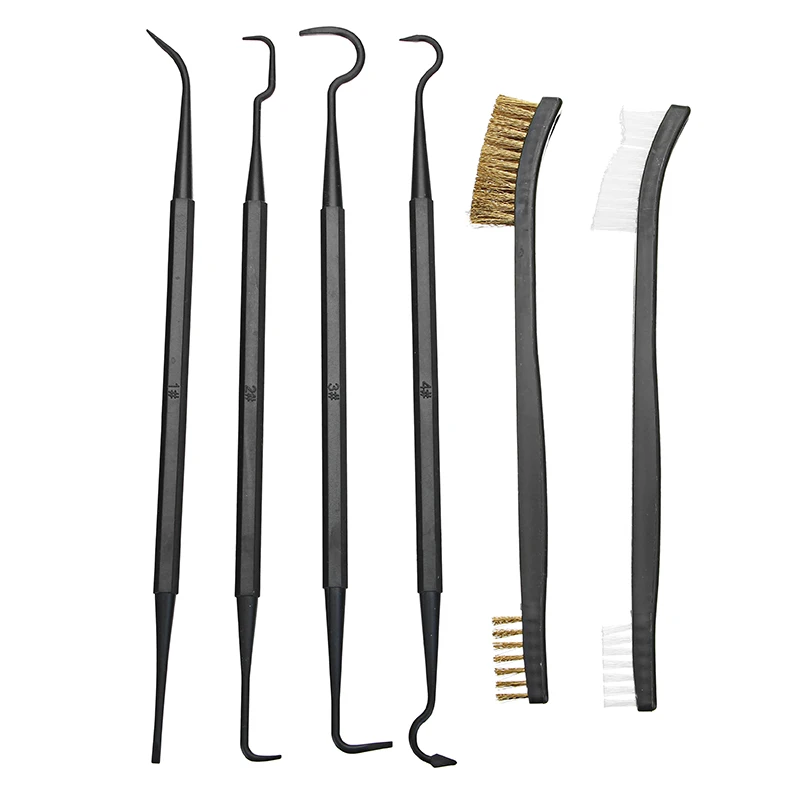 2pcs Double Ended Brushes + 4pcs Nylon Pick Set Universal Hunting Gu n Cleaning Kit Tactical Rifle Gu n Cleaning Tool
2pcs Double Ended Brushes + 4pcs Nylon Pick Set Universal Hunting Gu n Cleaning Kit Tactical Rifle Gu n Cleaning Tool