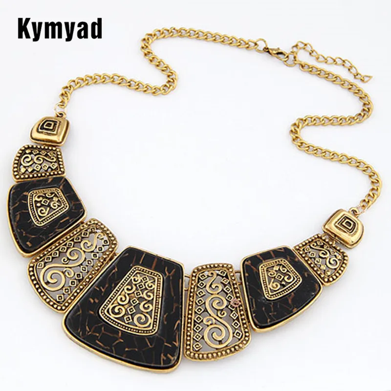 Женское винтажное ожерелье Kymyad геометрическое колье чокер с подвеской в