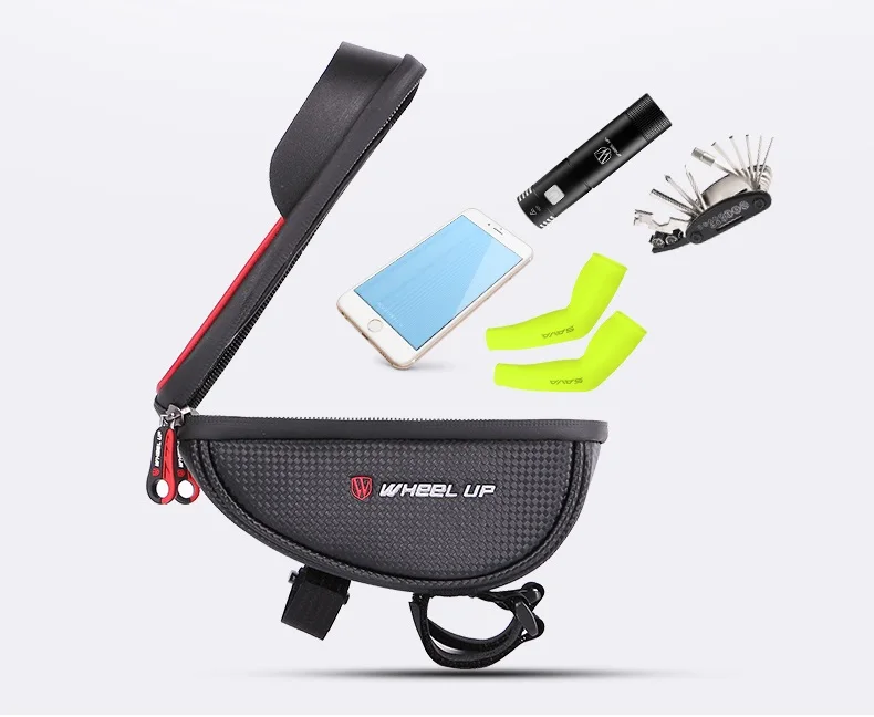 WHEEL UP Bike Bicycle Handlebar Tube Front Phone Bag Waterproof Pouch Holder UK
