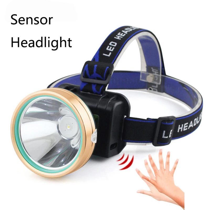 JEANIGHT New IR Sensor Induction Headlight Flashlight LED Head Lamp 10000 Lumen Headlights Lantern Outdoor Camping Running Tools (1)