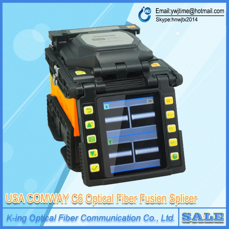 DHL/EMS COMWAY C6 FTTH Optical Fiber Fusion SplicerCOMWAY C6 fiber optic fusion machine fusion splicing machine
DHL/EMS COMWAY C6 FTTH Optical Fiber Fusion SplicerCOMWAY C6 fiber optic fusion machine fusion splicing machine