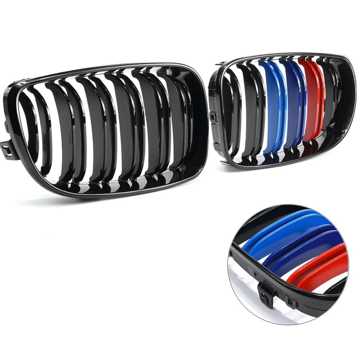 Pair ABS New Left Right Side Gloss Black M-Color Front Kidney Grill Grille For BMW E87 1 Series 2008 2009 2010 2011 2012 2013
Pair ABS New Left Right Side Gloss Black M-Color Front Kidney Grill Grille For BMW E87 1 Series 2008 2009 2010 2011 2012 2013