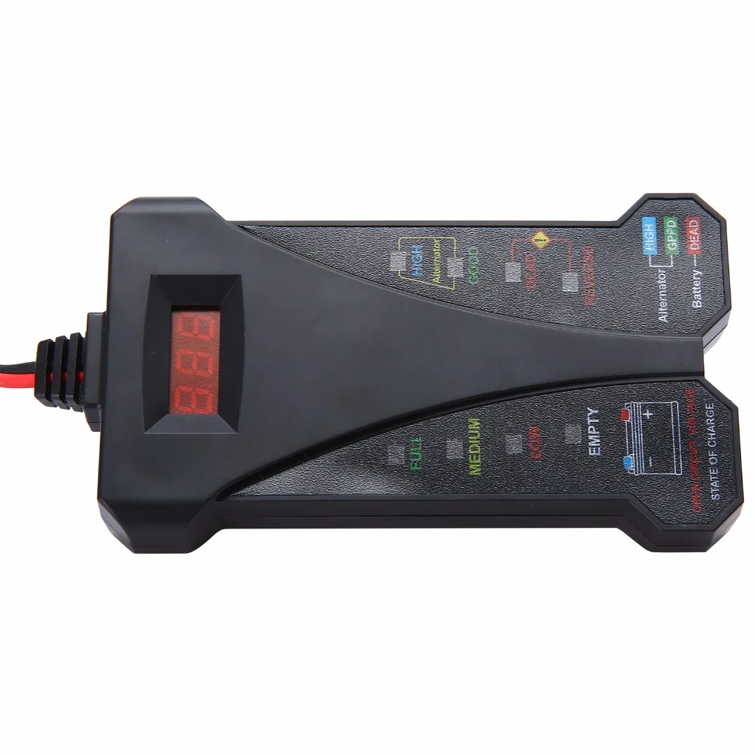 Hot Sale 12V Smart Car LED Display Digital Battery Tester Voltmeter Alternator Analyzer Auto Motorcycle Diagnostic Repair Tools