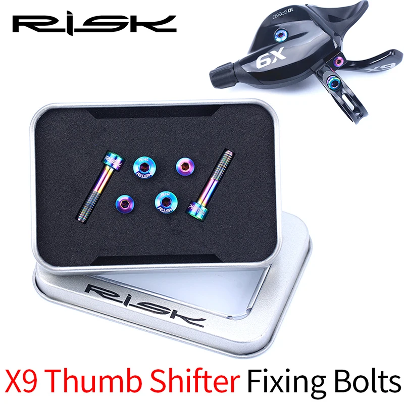 RISK 6pcs Titanium Alloy SRAM Derailleur Lever Fixing Screws for GX/GX Eagle/X9/X01/X01 Eagle/XX1 Eagle/XX1 Bicycle Fixing Bolts
RISK 6pcs Titanium Alloy SRAM Derailleur Lever Fixing Screws for GX/GX Eagle/X9/X01/X01 Eagle/XX1 Eagle/XX1 Bicycle Fixing Bolts