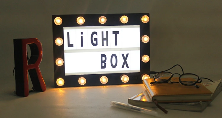 Flying Tiger Lysboks Details about   Retro LED Message Light Box with Changeable letters