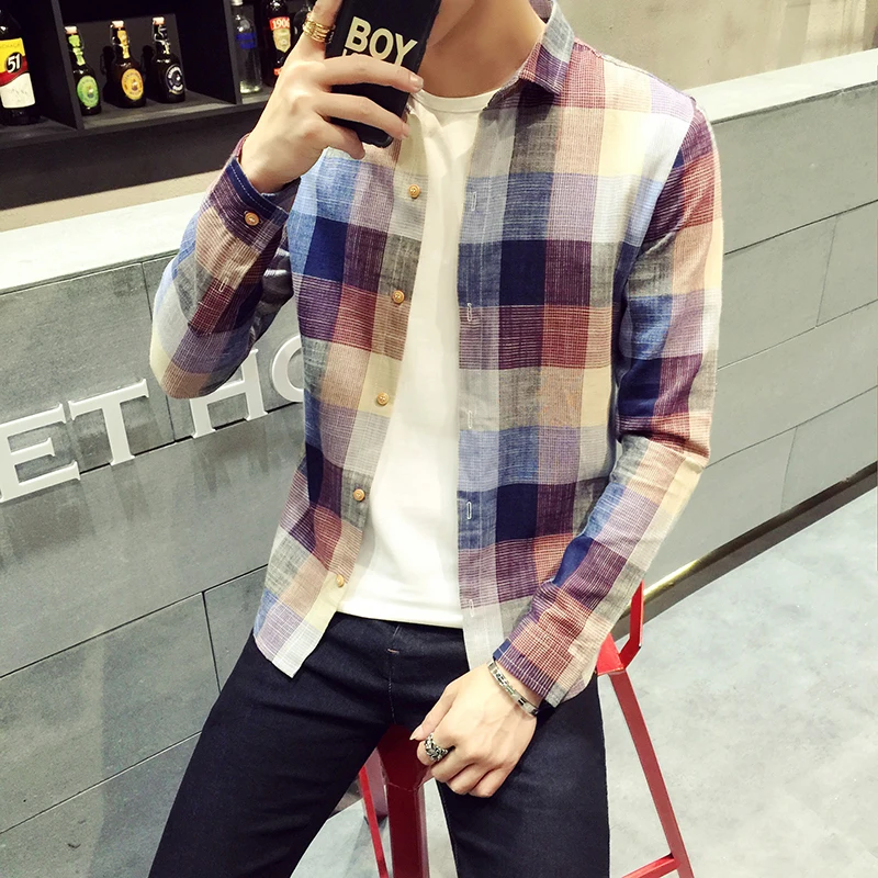Men Long Sleeve Shirt Chemise Homme Men Plaid Shirt Camisas Hombre Vestir Mens Dress Shirts Hawaiian Camisa Social Masculina 5XL
Men Long Sleeve Shirt Chemise Homme Men Plaid Shirt Camisas Hombre Vestir Mens Dress Shirts Hawaiian Camisa Social Masculina 5XL