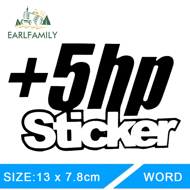 EARLFAMILY 13cm X 7.8cm 5+ Hp Horespower Funny Window Sticker Vinyl Decal JDM Dope Fresh Drift Car Stickers Car Accessories
EARLFAMILY 13cm X 7.8cm 5+ Hp Horespower Funny Window Sticker Vinyl Decal JDM Dope Fresh Drift Car Stickers Car Accessories