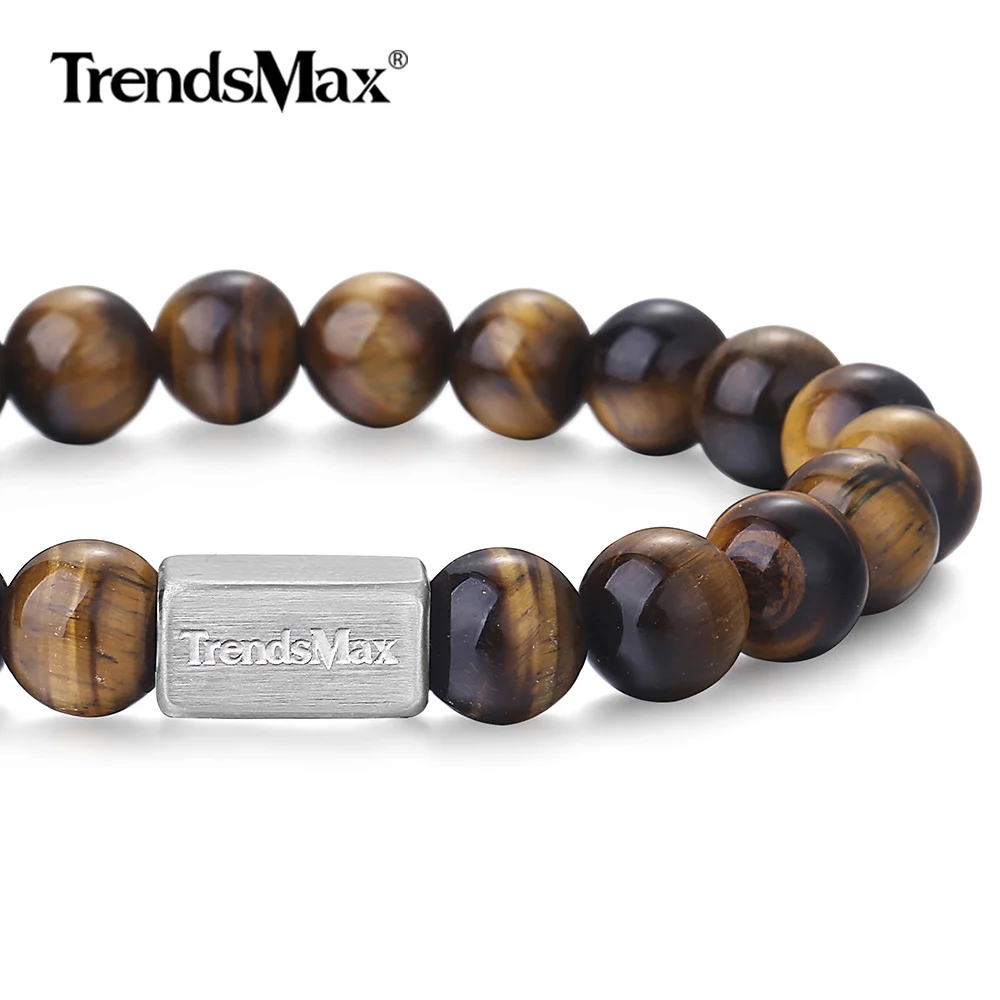 Natural Stone Beads Bracelet for Mens Womens Stainless Steel Stretch Bracelet Gemstone Wristband Yellow Tiger Eye Stone TBB01107
Natural Stone Beads Bracelet for Mens Womens Stainless Steel Stretch Bracelet Gemstone Wristband Yellow Tiger Eye Stone TBB01107