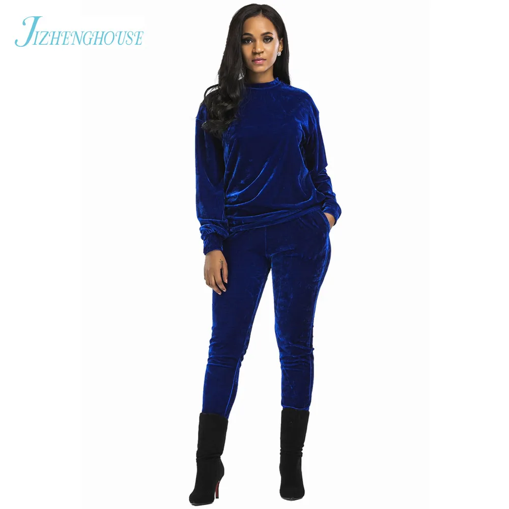 JIZHENGHOUSE Velvet Tracksuits 2 Piece Set Women Casual Long Sleeve Tops And Elastic Waist Pants Bodycon Slim Sweatsuit
JIZHENGHOUSE Velvet Tracksuits 2 Piece Set Women Casual Long Sleeve Tops And Elastic Waist Pants Bodycon Slim Sweatsuit