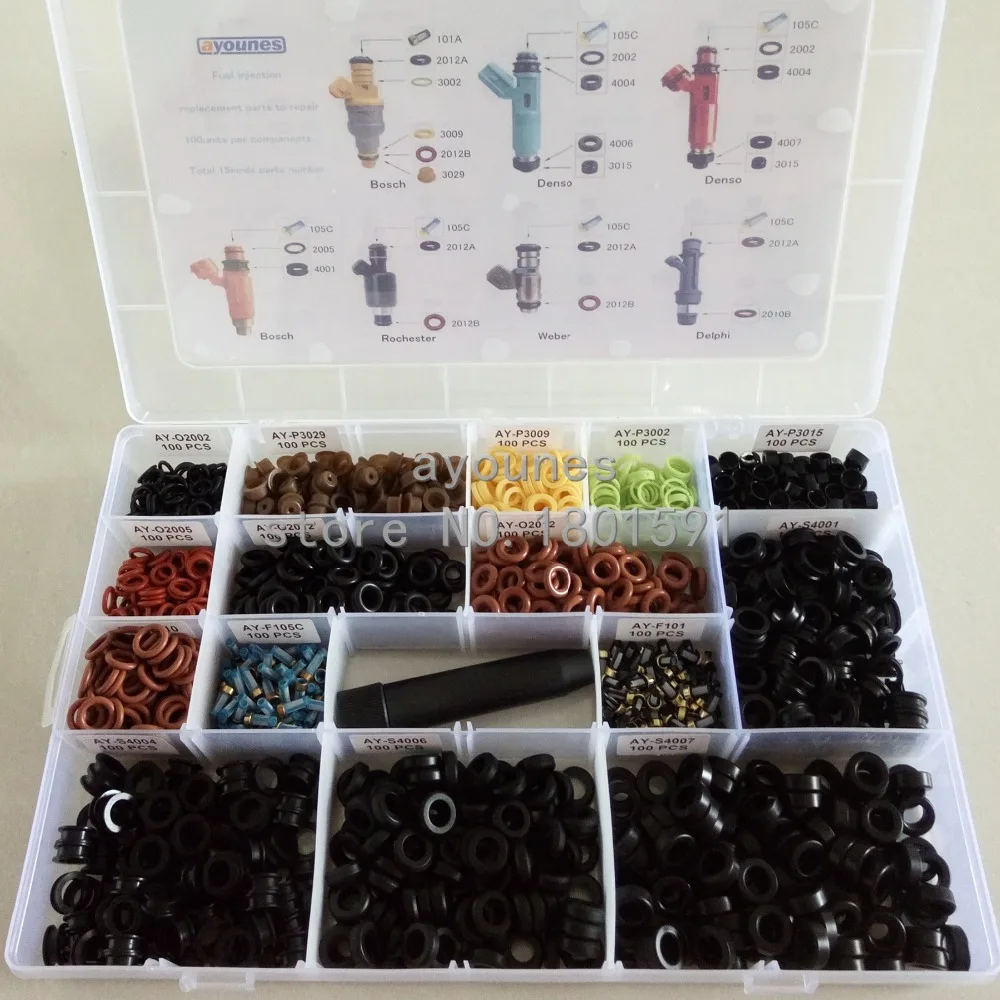 Free Shipping Fuel Injector Repair Kits for universal type fuel injection service rebuild kits with 16kinds/box AY-RK1111
Free Shipping Fuel Injector Repair Kits for universal type fuel injection service rebuild kits with 16kinds/box AY-RK1111