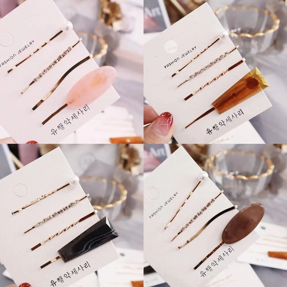 M MISM Ins Korean Style Women Hair Clips Resin Pearl Rhinestone Hairpins Set Ellipse Rectangle Side Clip Girls Hair Accessories
M MISM Ins Korean Style Women Hair Clips Resin Pearl Rhinestone Hairpins Set Ellipse Rectangle Side Clip Girls Hair Accessories