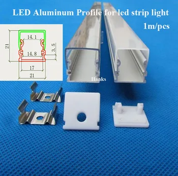 Hot sale for market,office 20M 1m per pcs 21*21mm for double strip light with cover,clips and end caps
Hot sale for market,office 20M 1m per pcs 21*21mm for double strip light with cover,clips and end caps