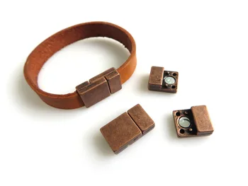 5 Sets Antique Copper 10x2mm Magnetic Clasp For use With 5mm 10mm Flat Leather Cord
5 Sets Antique Copper 10x2mm Magnetic Clasp For use With 5mm 10mm Flat Leather Cord
