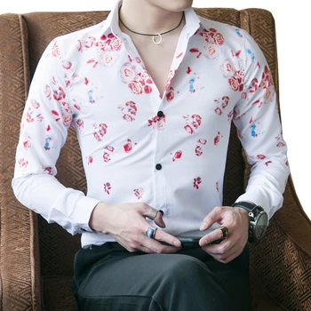 2019 Autumn Men Flower Shirt Asian Size S M L XL XXL XXXL Shirt Men Slim Design mens dress shirts
2019 Autumn Men Flower Shirt Asian Size S M L XL XXL XXXL Shirt Men Slim Design mens dress shirts