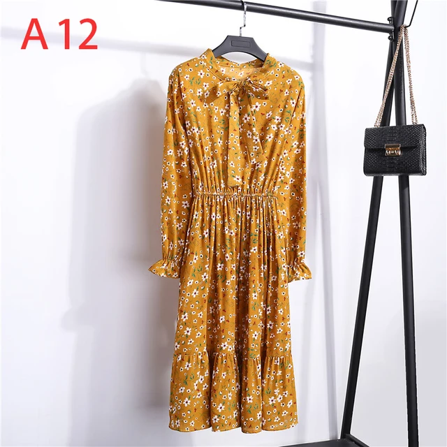 2020 jesienna damska sukienka dla kobiet szyfonowa koszula z długim rękawem sukienka A-line Midi zimowa sukienka biała kokardka kwiatowy Vestidos Vintage tanie tanio Poliester COTTON Jesień Stojak Pełna Butterfly rękawem Łuk Na co dzień empire Drukuj Kolan 2020 jesienna damska sukienka dla kobiet szyfonowa koszula z długim rękawem sukienka A-line Midi zimowa sukienka biała kokardka kwiatowy Vestidos Vintage tanie tanio Poliester COTTON Jesień Stojak Pełna Butterfly rękawem Łuk Na co dzień empire Drukuj Kolan