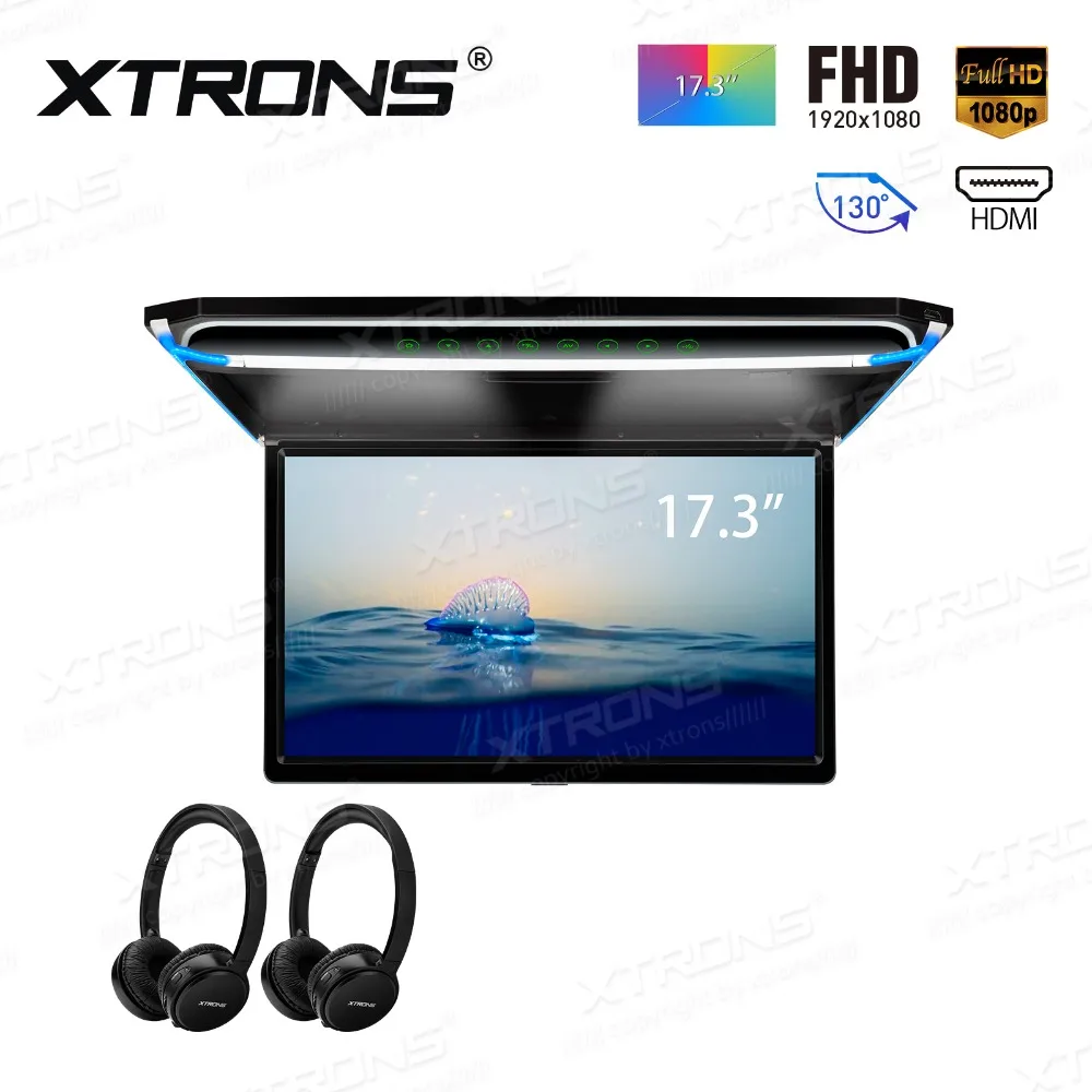 XTRONS 17.3" FHD Ultra-thin 1080P HD Digital TFT 16:9 Roof Mounted Monitor Car Roof Plarer HDMI USB SD +2 IR Headphones
XTRONS 17.3" FHD Ultra-thin 1080P HD Digital TFT 16:9 Roof Mounted Monitor Car Roof Plarer HDMI USB SD +2 IR Headphones