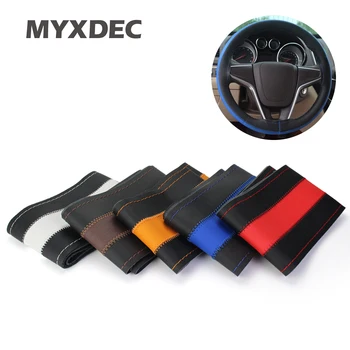 Sports Universal Double Color DIY Car Cowhide Genuine Leather Steering Wheel Cover Hole Car Steer Decoration Car Styling
Sports Universal Double Color DIY Car Cowhide Genuine Leather Steering Wheel Cover Hole Car Steer Decoration Car Styling