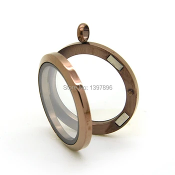 Hot sale chocolate stainless steel floating locket 25mm round plain polished magnetic open glass living locket
Hot sale chocolate stainless steel floating locket 25mm round plain polished magnetic open glass living locket