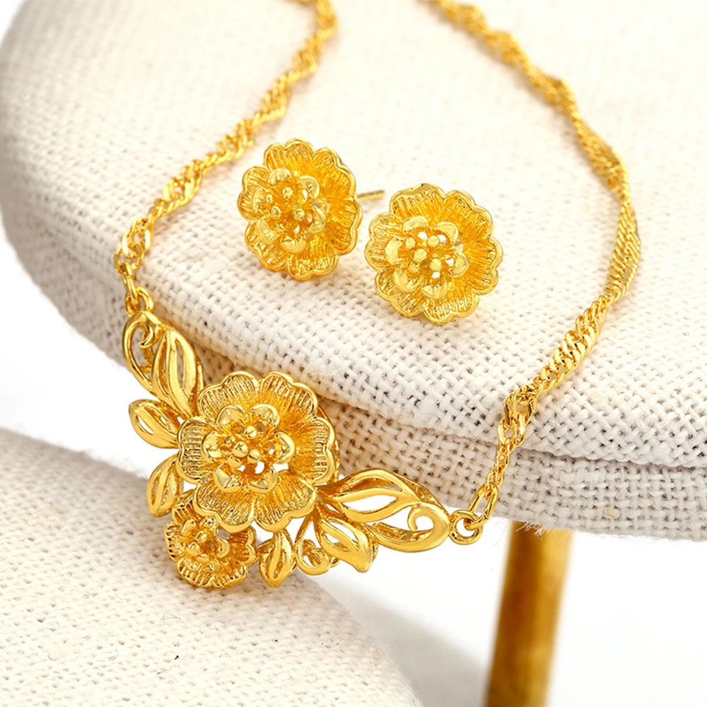 Chinese Style Wedding Pendant Necklace Earrings Jewelry Set Yellow Gold Filled Beautiful Womens Accessories Gift
Chinese Style Wedding Pendant Necklace Earrings Jewelry Set Yellow Gold Filled Beautiful Womens Accessories Gift