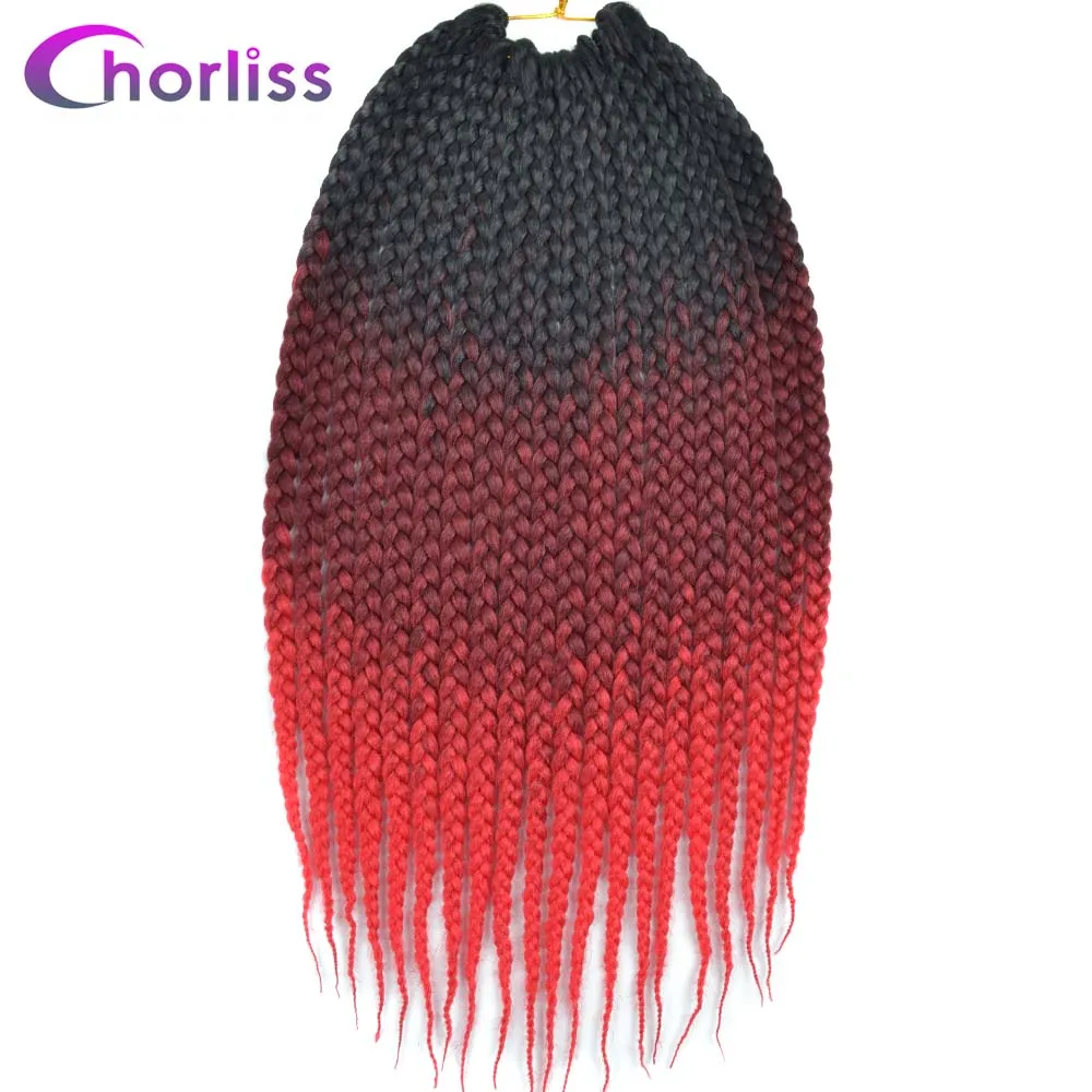 African 3S Box Braids Crochet Braids Synthetic Hair Extensions Chorliss 18Inches Black Ombre Green Blue Red Braiding Hair 120g
African 3S Box Braids Crochet Braids Synthetic Hair Extensions Chorliss 18Inches Black Ombre Green Blue Red Braiding Hair 120g