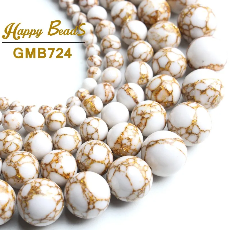 White Gold Line Howlite Stone Beads Round Loose Spacer Beads 15'' 4/6/8/10/12mm Natural Stone For Jewelry Making DIY Bracelets
White Gold Line Howlite Stone Beads Round Loose Spacer Beads 15'' 4/6/8/10/12mm Natural Stone For Jewelry Making DIY Bracelets