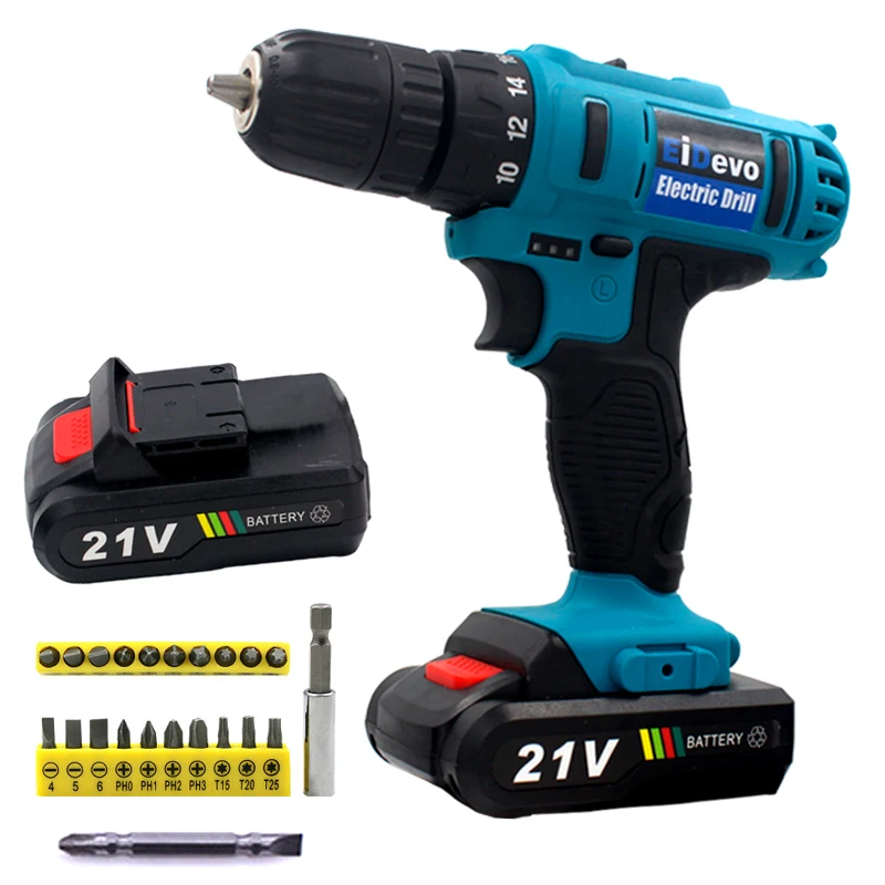 Mini Drill electric Screwdriver Cordless Drill 2 Batteries drilling Eu plug Plastic box Two Speed drill power tools
Mini Drill electric Screwdriver Cordless Drill 2 Batteries drilling Eu plug Plastic box Two Speed drill power tools