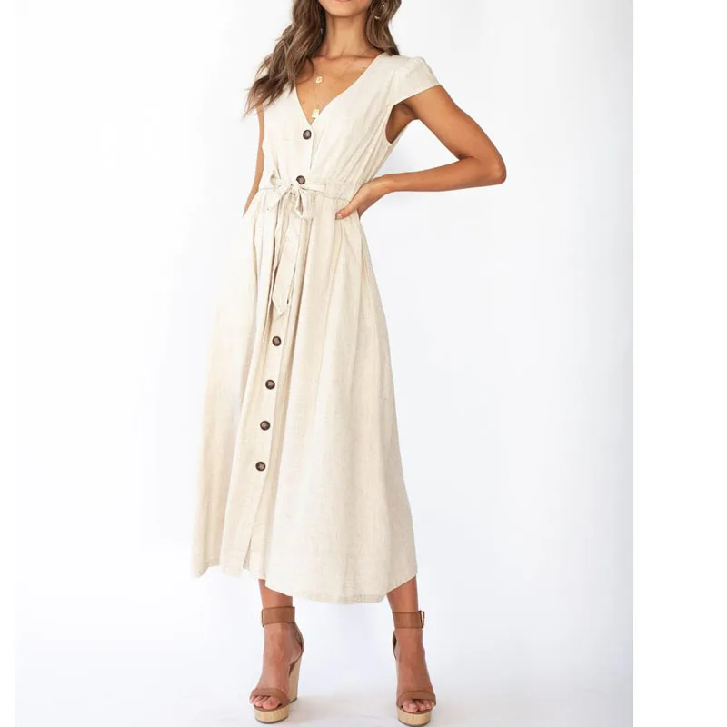 Sexy women dress party lace up long dress beach boho bandage elegant short sleeve button maxi dresses summer sundress
Sexy women dress party lace up long dress beach boho bandage elegant short sleeve button maxi dresses summer sundress