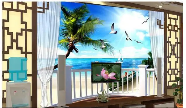 Пользовательские фото обои 3d обои для гостиной 3D балкон море дерево Пейзаж ТВ фон обои домашний декор
Пользовательские фото обои 3d обои для гостиной 3D балкон море дерево Пейзаж ТВ фон обои домашний декор