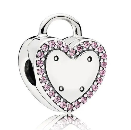 New 925 Sterling Silver Bead Charm Logo Insignia Lock Your Promise Clip Lock Stopper Beads Fit Pandora Bracelet DIY Jewelry
New 925 Sterling Silver Bead Charm Logo Insignia Lock Your Promise Clip Lock Stopper Beads Fit Pandora Bracelet DIY Jewelry