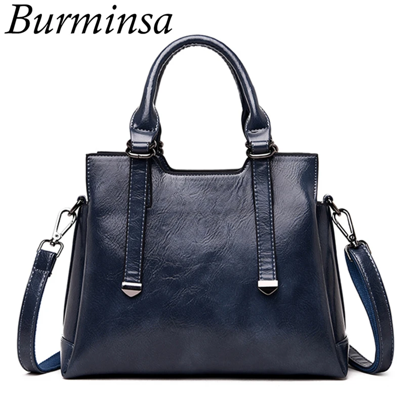 Burminsa Vintage Oil Wax Large Capacity Women Handbags 3 Compartments PU Leather Middle-Aged Female Shoulder Bags 2019 Mom Gift
Burminsa Vintage Oil Wax Large Capacity Women Handbags 3 Compartments PU Leather Middle-Aged Female Shoulder Bags 2019 Mom Gift