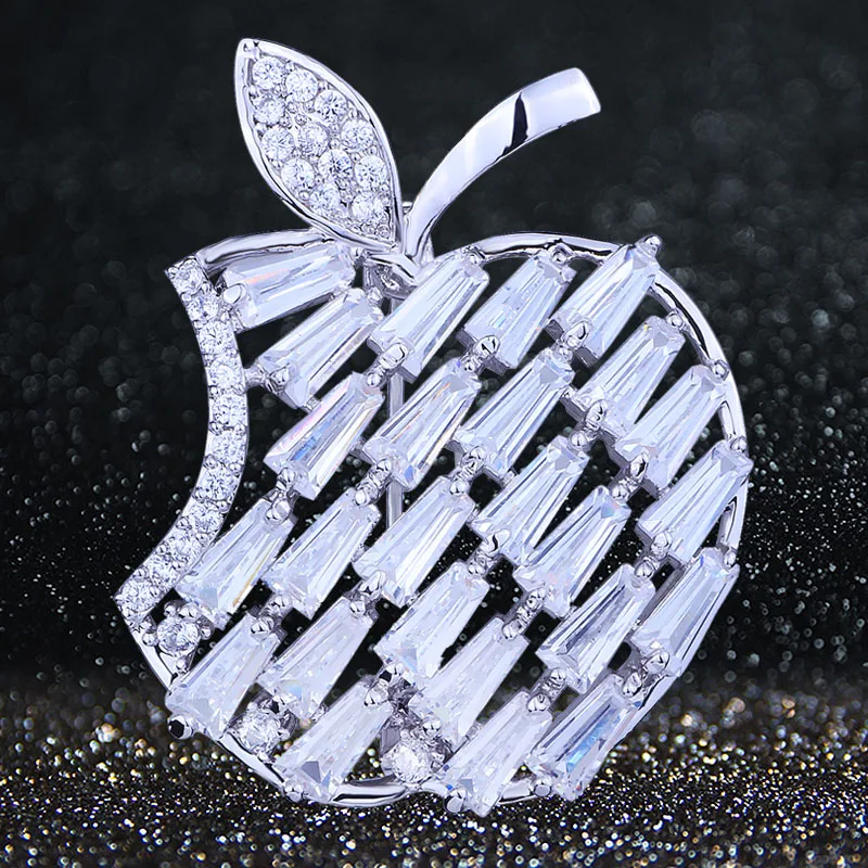 FARLENA Jewelry High Quality Cute Apple brooch Inlay with Cubic Zirconia Fashion CZ Crystal Brooches for Women
FARLENA Jewelry High Quality Cute Apple brooch Inlay with Cubic Zirconia Fashion CZ Crystal Brooches for Women