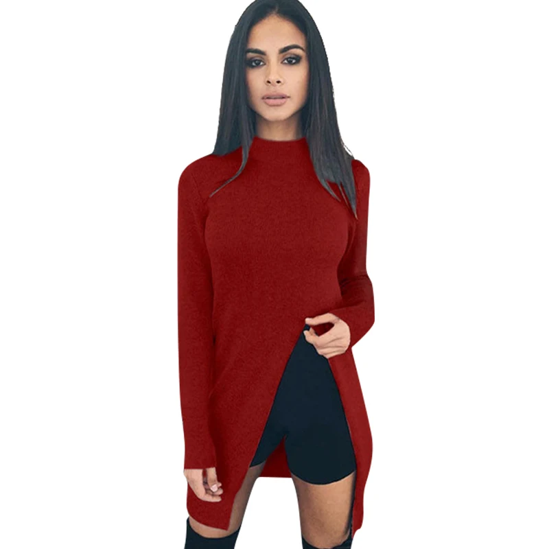Casual Women Sweater Christmas Sweater Pullovers Full Sleeve Knitted High Split Hem Tops Autumn Winter Vintage Mujer LJ5765U
Casual Women Sweater Christmas Sweater Pullovers Full Sleeve Knitted High Split Hem Tops Autumn Winter Vintage Mujer LJ5765U